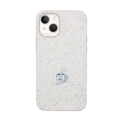 iPhone 13 mini Hülle - weiß - "coffeelove" - nachhaltig