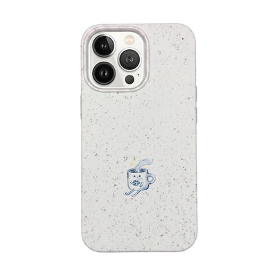 iPhone 13 pro Hülle - weiß - "coffeelove" - nachhaltig