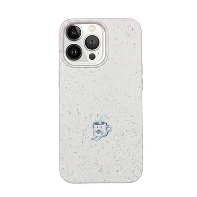 iPhone 13 pro max Hülle - weiß - "coffeelove" - nachhaltig