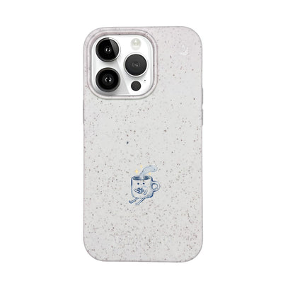 iPhone 14 Pro Case - white - "coffeelove" - sustainable