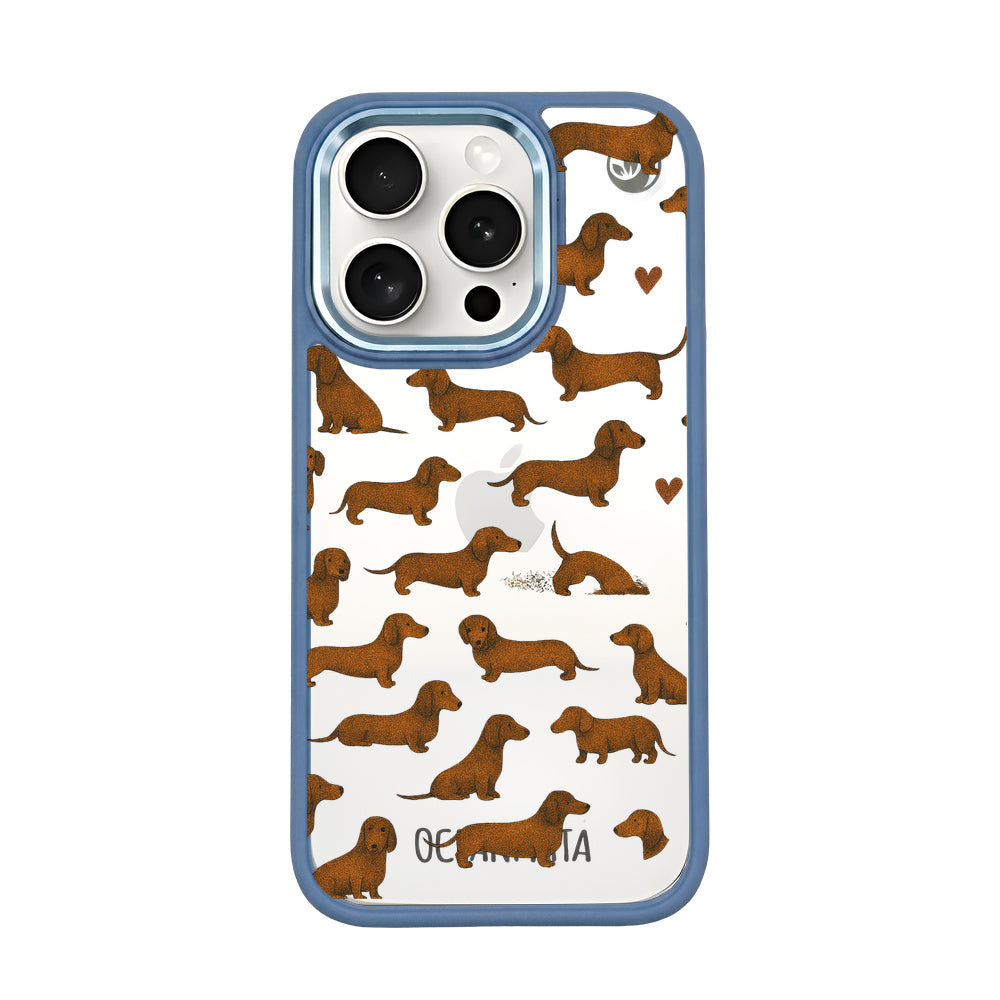 iPhone 15 pro hoesje - Teckel - "Teckel" - duurzaam