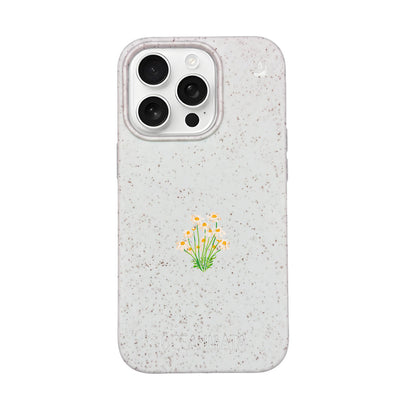 iPhone 16 pro max Hülle - Blumen weiß - "Daisy" - nachhaltig