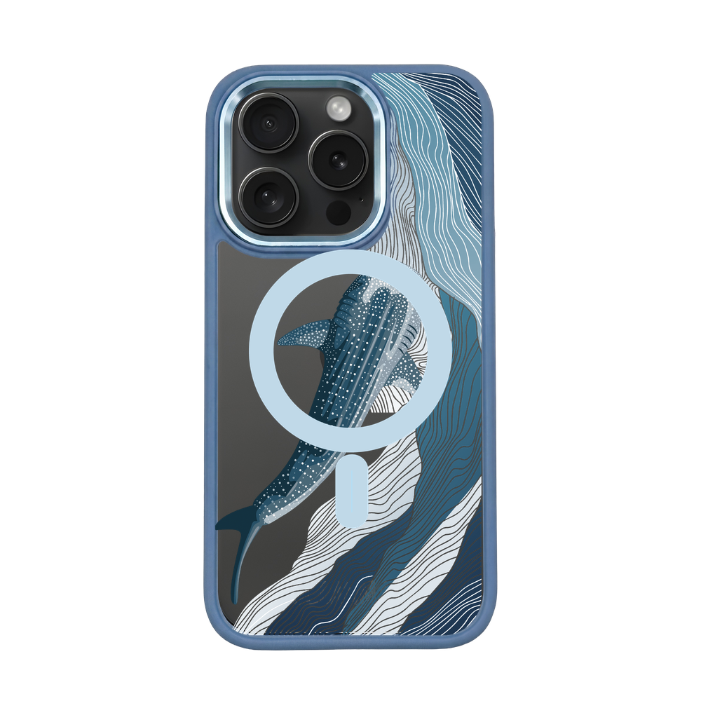 iPhone 15 pro Hülle - Walhai blau - "DeepWater" - nachhaltig