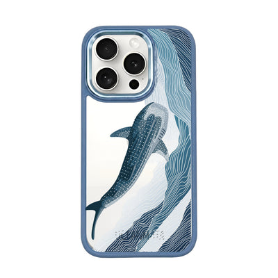 iPhone 15 Pro Max Case - Whale Shark Blue - "DeepWater" - Sustainable