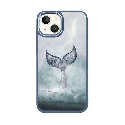 iPhone 13 hoesje - Dolfijnblauw - "Dolphin" - Duurzaam