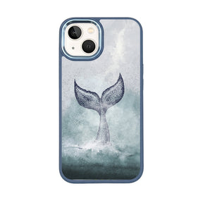 iPhone 13 hoesje - Dolfijnblauw - "Dolphin" - Duurzaam