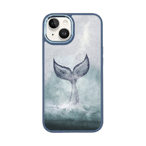 iPhone 14 hoesje - Dolfijnblauw - "Dolphin" - Duurzaam