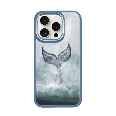 iPhone 15 pro case - dolphin blue - "Dolphin" - sustainable
