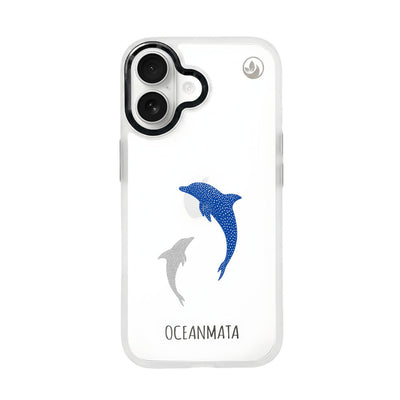 iPhone 17 Case - Dolphin Blue - "Dolphin Twins" - sustainable