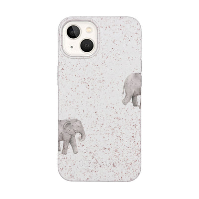 iPhone 13 Hülle - Elefant weiß - "Ele-Fant" - nachhaltig
