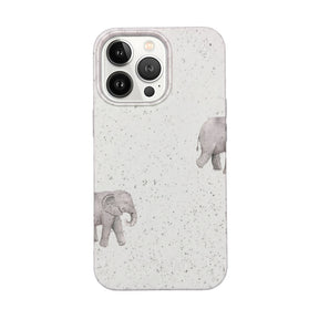 Biologisch abbaubare Handyhülle iPhone 13 pro max Ele Fant — kompostierbar — Vorderseite