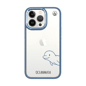 iPhone 13 pro max hoesje - Dolfijn - "Finni" - duurzaam