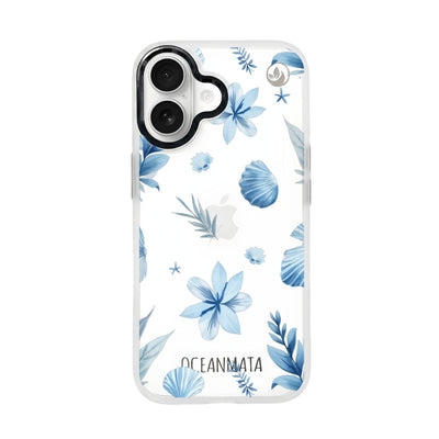 iPhone 17 Case - Flowers Blue - "Flowers & Shells" - sustainable