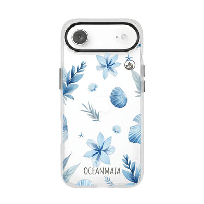 iPhone 17 Air Case - Flowers blue - "Flowers & Shells" - sustainable