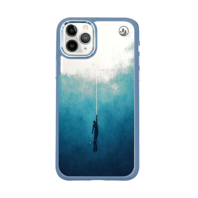 iPhone 11 pro hoesje - Freedive blauw - "Freedive" - ​​duurzaam