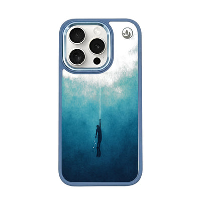 iPhone 15 pro max case - Freedive blue - "Freedive" - ​​sustainable