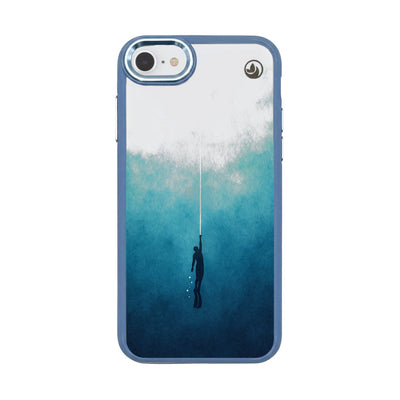 iPhone SE/7/8 hoesje - Freedive Blue - "Freedive" - ​​​​Duurzaam