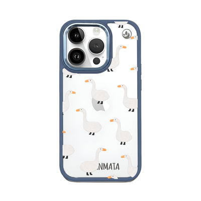 iPhone 14 pro max Hülle -  gans blau - "Goose Fella" - nachhaltig