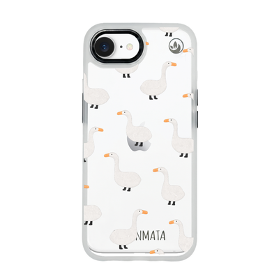 iPhone 16e/17e Hülle -  gans blau - "Goose Fella" - nachhaltig