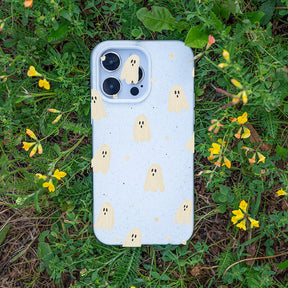 iPhone 17 pro Hülle - Geist weiß - "LittleGhost" - nachhaltig