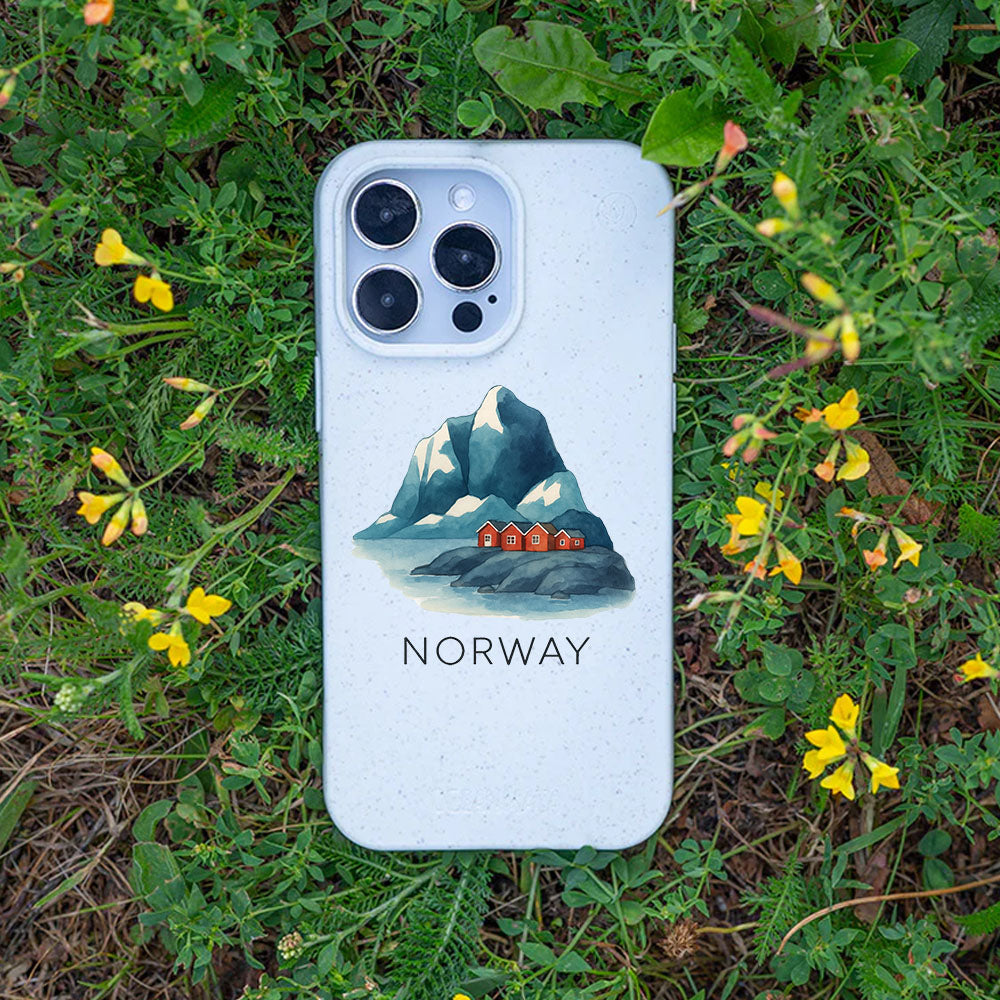 iPhone SE/7/8 Hülle - Norwegen weiß - "Norway" - nachhaltig