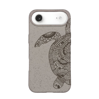 iPhone 17 Air Hülle - beige - "GREEN TURTLE" - nachhaltig