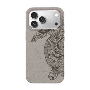 Biologisch abbaubare Handyhülle iPhone 18 Pro / 17 Pro Greenturtle — kompostierbar — Vorderseite