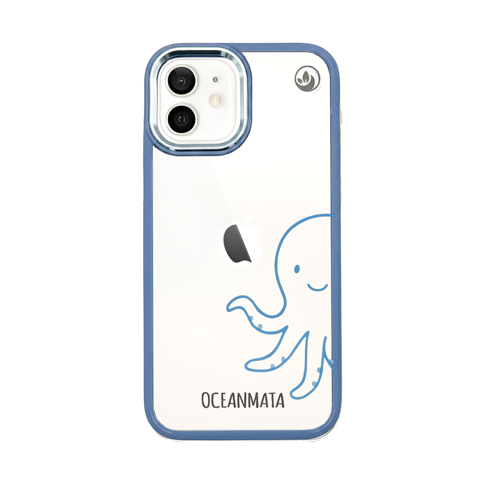 iPhone 12 mini Hülle - Pinguin weiß - "HappyPinguin" - nachhaltig