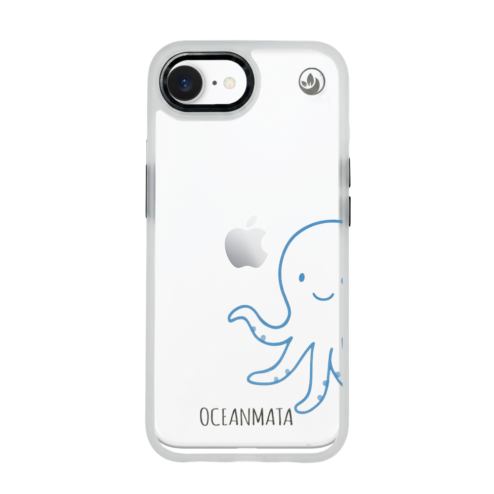 iPhone 16e/17e Hülle - Pinguin weiß - "HappyPinguin" - nachhaltig