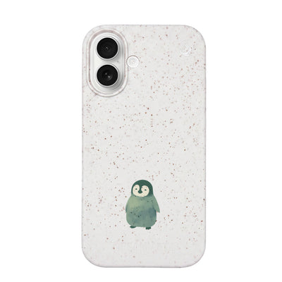 iPhone 17 Hülle - Pinguin weiß - "HappyPinguin" - nachhaltig