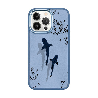 iPhone 13 pro hoesje - Shark blue - "Into the blue" duurzaam
