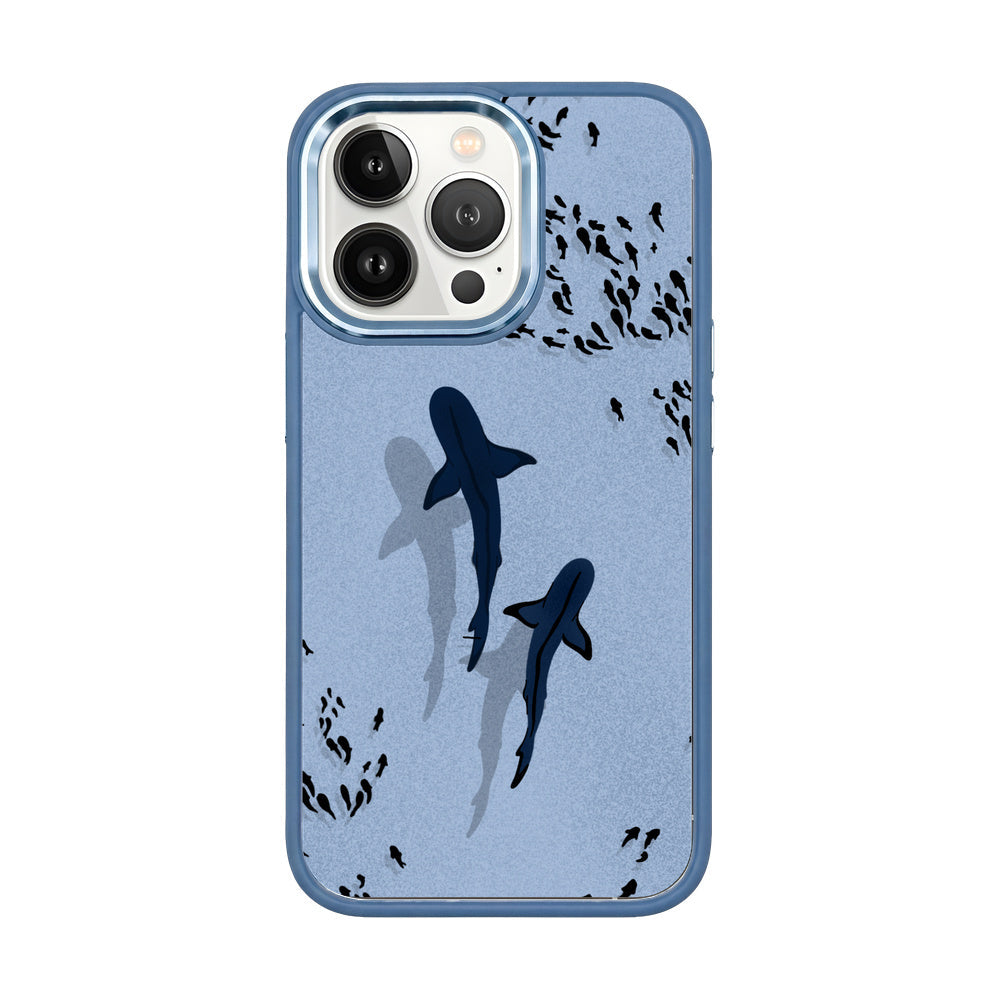 iPhone 13 pro max hoesje - Shark blue - "Into the blue" duurzaam