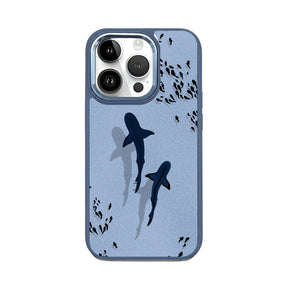 iPhone 14 pro hoesje - Shark blue - "Into the blue" duurzaam