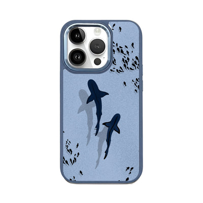 iPhone 14 pro max hoesje - Haaienblauw - "Into the blue" duurzaam
