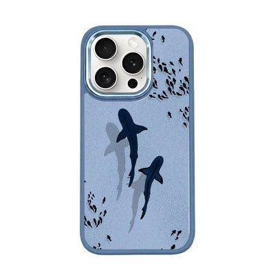iPhone 15 pro max case - Shark blue - "Into the blue" sustainable