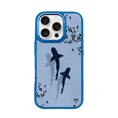 iPhone 16 pro case - Shark blue - "Into the blue" sustainable