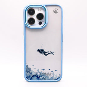 iPhone 13 Hülle - Taucher blau - "DeepDive" - nachhaltig