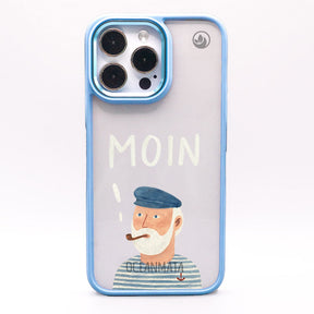 iPhone 14 pro Hülle - Moin blau - "Ostfriese" - nachhaltig