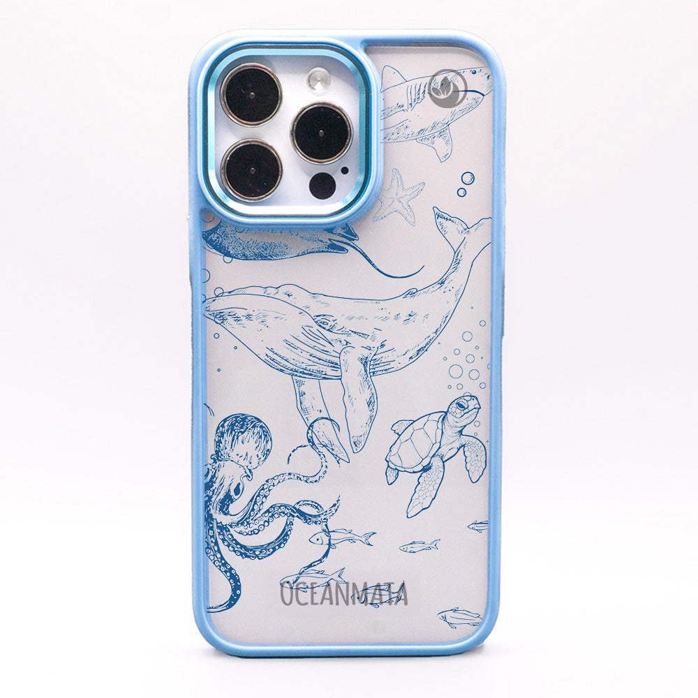 iPhone 13 pro Hülle - Wal blau - "WhaleLife" nachhaltig