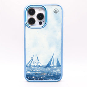 iPhone 14 pro Hülle - segeln blau - "BlueHorizon" - nachhaltig