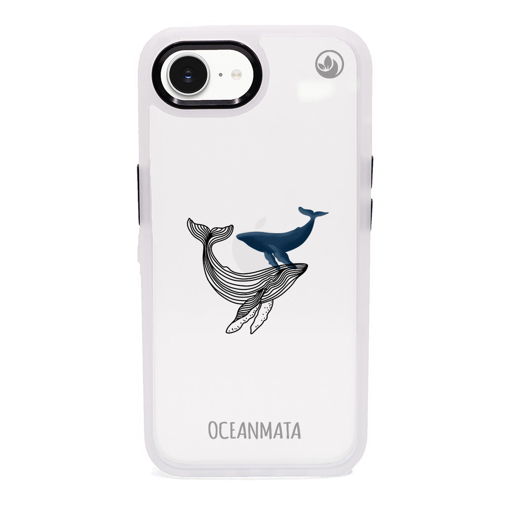 iPhone 16e Hülle - Wal blau - "BlueWhale" - nachhaltig