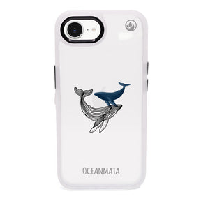 iPhone 16e Hülle - Wal blau - "BlueWhale" - nachhaltig