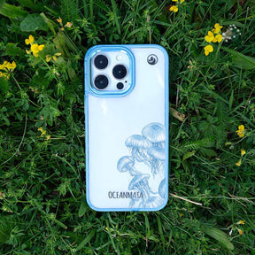 iPhone 17 pro Hülle -  qualle blau - "Jellies" - nachhaltig