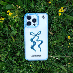 iPhone 15 pro max Hülle - Schleife blau - "tideknot" - nachhaltig