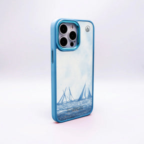 iPhone 15 pro Hülle - segeln blau - "BlueHorizon" - nachhaltig