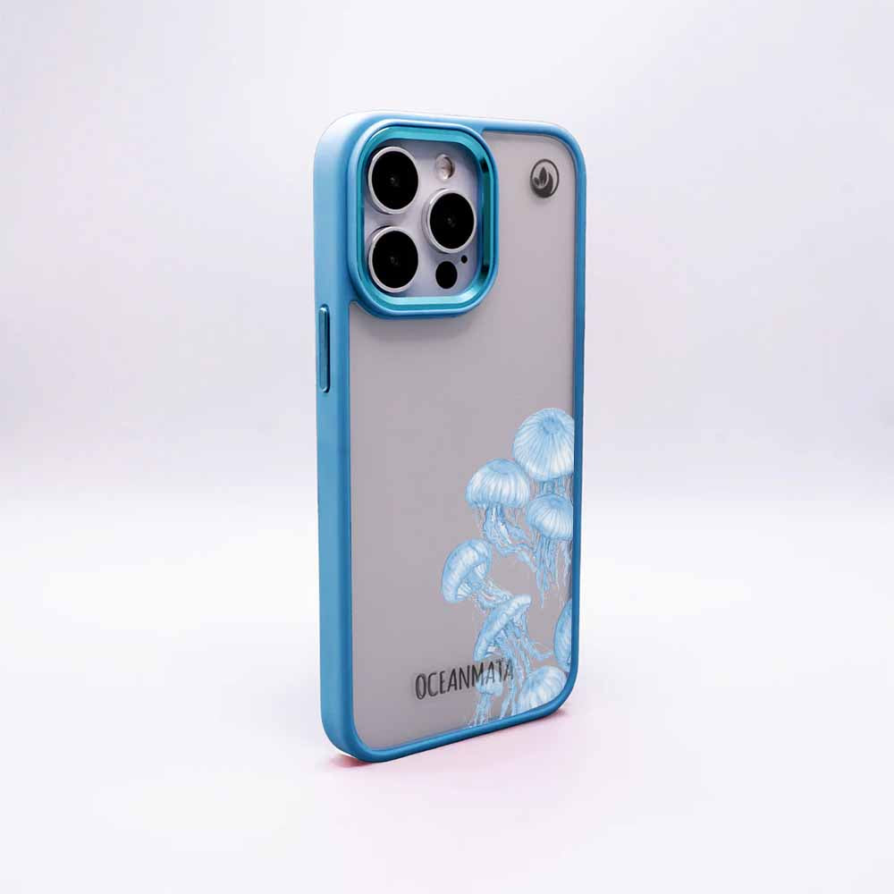 iPhone 17 Air Hülle -  qualle blau - "Jellies" - nachhaltig