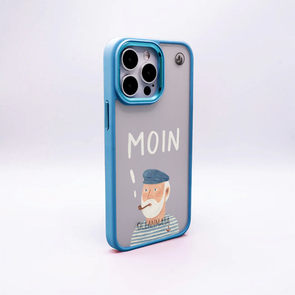 iPhone 14 pro max Hülle - Moin blau - "Ostfriese" - nachhaltig