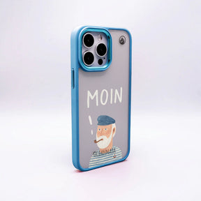 iPhone 14 Hülle - Moin blau - "Ostfriese" - nachhaltig