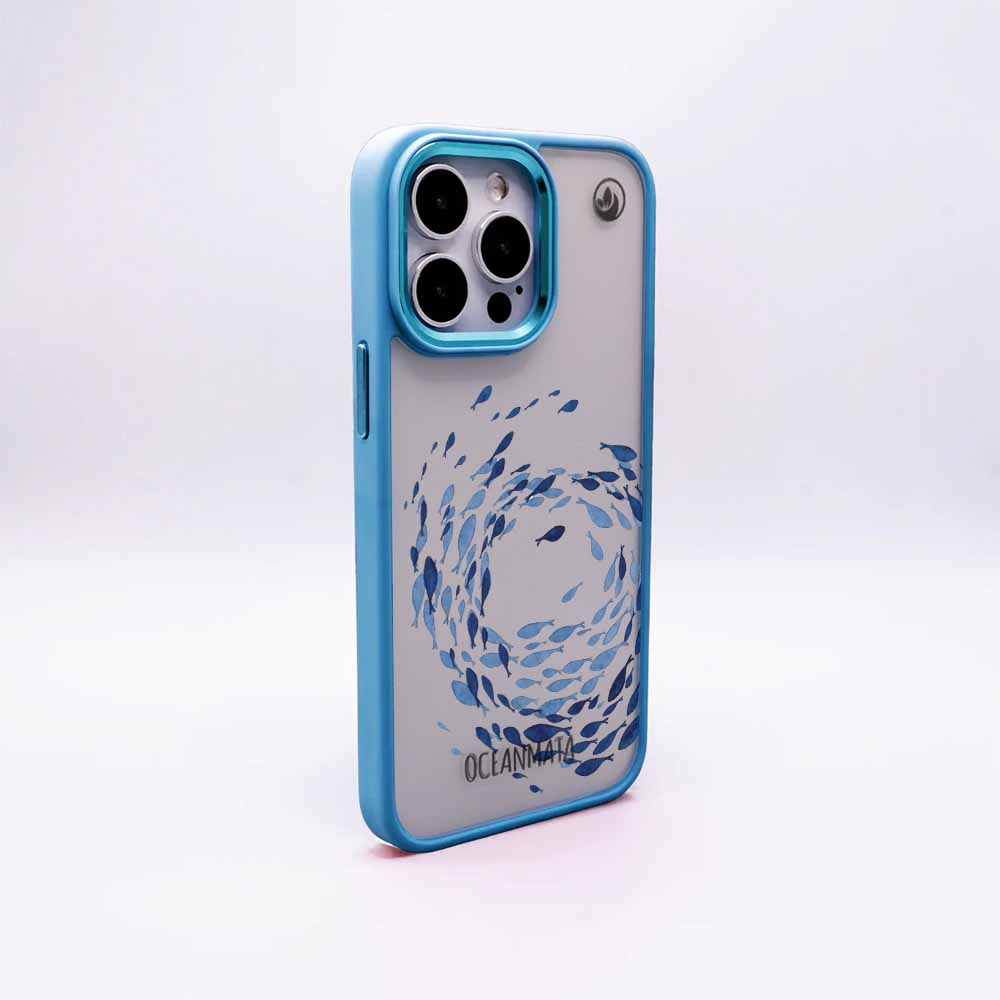 iPhone 16e Hülle - Schwarm blau - "Swarmin" - nachhaltig