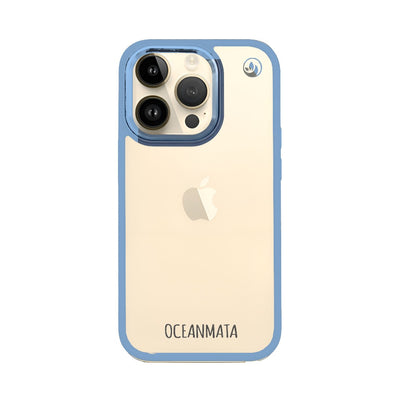 iPhone 14 pro Hülle - durchsichtig ozeanblau - nachhaltig